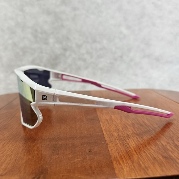 DUCO Kids Sports Youth Lightweight Frame UV Polarized‎ Sunglasses White & Pink - Picture 7 of 13